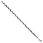 Sterling Silver RH-plated Polished and Twisted Bracelet - Product Photo