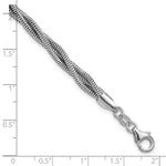 Sterling Silver RH-plated Polished and Twisted Bracelet - Product Photo