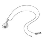 Leslie's Sterling Silver RH-plated Hammered Pendant Necklace - Product Photo