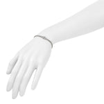 Leslie's Sterling Silver RH-plt Pol. 2-Strand Knot w/1in ext. Bracelet - Product Photo