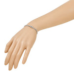 Leslie's Sterling Silver RH-plt Pol. 2-Strand Knot w/1in ext. Bracelet - Product Photo