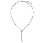 Leslie's Sterling Silver RH-plated Pol. w/Knot Drop w/2in ext. Necklace - Product Photo