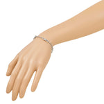 Leslie's Sterling Silver RH-plated Polished Fancy Link w/1in ext. Bracelet - Product Photo