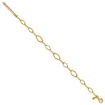 Leslie's Sterling Silver Gold-tone pol. Fancy Link w/1in ext. Bracelet - Product Photo