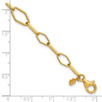 Leslie's Sterling Silver Gold-tone pol. Fancy Link w/1in ext. Bracelet - Product Photo