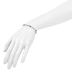 Leslie's Sterling Silver RH-plated Polished Fancy Link w/1in ext. Bracelet - Product Photo