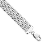 Leslie's Sterling Silver RH-plated Polished Braided Bracelet - Product Photo