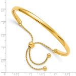 Leslie's Sterling Silver Gold-plated Polished Adjustable Bangle - Product Photo