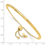 Leslie's Sterling Silver Gold-plated Beaded Adjustable Bracelet - Product Photo