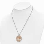 Sterling Silver & Rose-tone MOP Tree of Life with 1in ext. Necklace - Product Photo