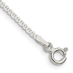 Sterling Silver 1.85mm Flat Anchor Chain Anklet Bracelet 7"-10" - Product Photo