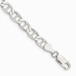 Sterling Silver 5.7mm Flat Anchor Chain Bracelet 7"-8" - Product Photo