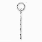 Sterling Silver Rhodium-plated Large Diamond-cut 