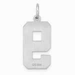 Sterling Silver Rhodium-plated Large Diamond-cut 