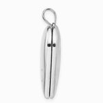 Sterling Silver Rhodium-plated Guardian Angel Ash Holder Heart Locket - Product Photo
