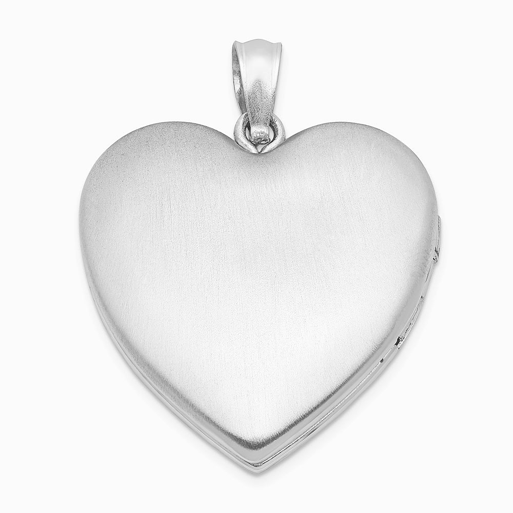 Sterling Silver Rhodium-plated Guardian Angel Ash Holder Heart Locket - Product Photo