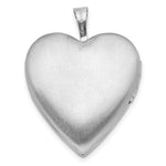 Sterling Silver Rhodium-plated Enameled Flower w/ Mom 20mm Heart Locket - Product Photo