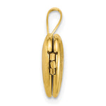 Sterling Silver Gold-plated Brushed And Polished Footprints 12mm Heart Locket - Product Photo