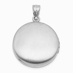 Sterling Silver RH-pl Brushed And Polished Multi Heart 20mm Round Locket - Product Photo