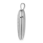 Sterling Silver Rhodium-plated 20mm Footprints Heart Locket - Product Photo