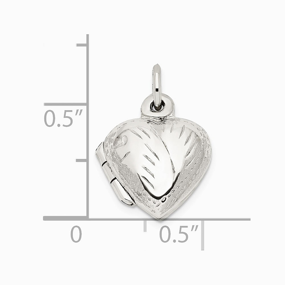 Sterling Silver Heart Locket - Product Photo