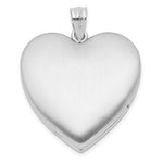 Sterling Silver RH-plated 24mm Diamond-Cut Footprints Ash Holder Heart Locket - Product Photo