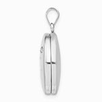Sterling Silver Rh-pltd 20mm Diamond LOVE TO THE MOON Round Locket - Product Photo