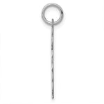 SS Rh-plt Engraveable Heart Patterned Polished Front/Satin Back Disc - Product Photo