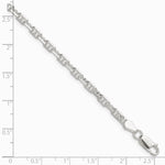Sterling Silver Pol. and Diamond-Cut 3.75mm Mariner Link Chain Bracelet 7"-8" - Product Photo