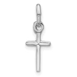 Sterling Silver Rhodium-plated Cross Charm - Product Photo
