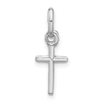 Sterling Silver Rhodium-plated Cross Charm - Product Photo