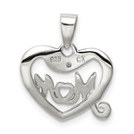 Sterling Silver Vermeil Diamond Mom Pendant - Product Photo