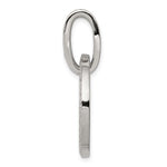 Sterling Silver Rhodium-plated CZ Circle Pendant - Product Photo