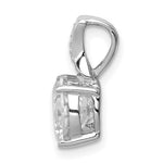 Sterling Silver Rhodium-plated CZ Pendant - Product Photo