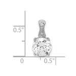 Sterling Silver Rhodium-plated CZ Pendant - Product Photo