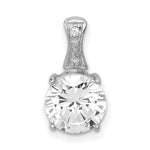 Sterling Silver Rhodium-plated CZ Pendant - Product Photo