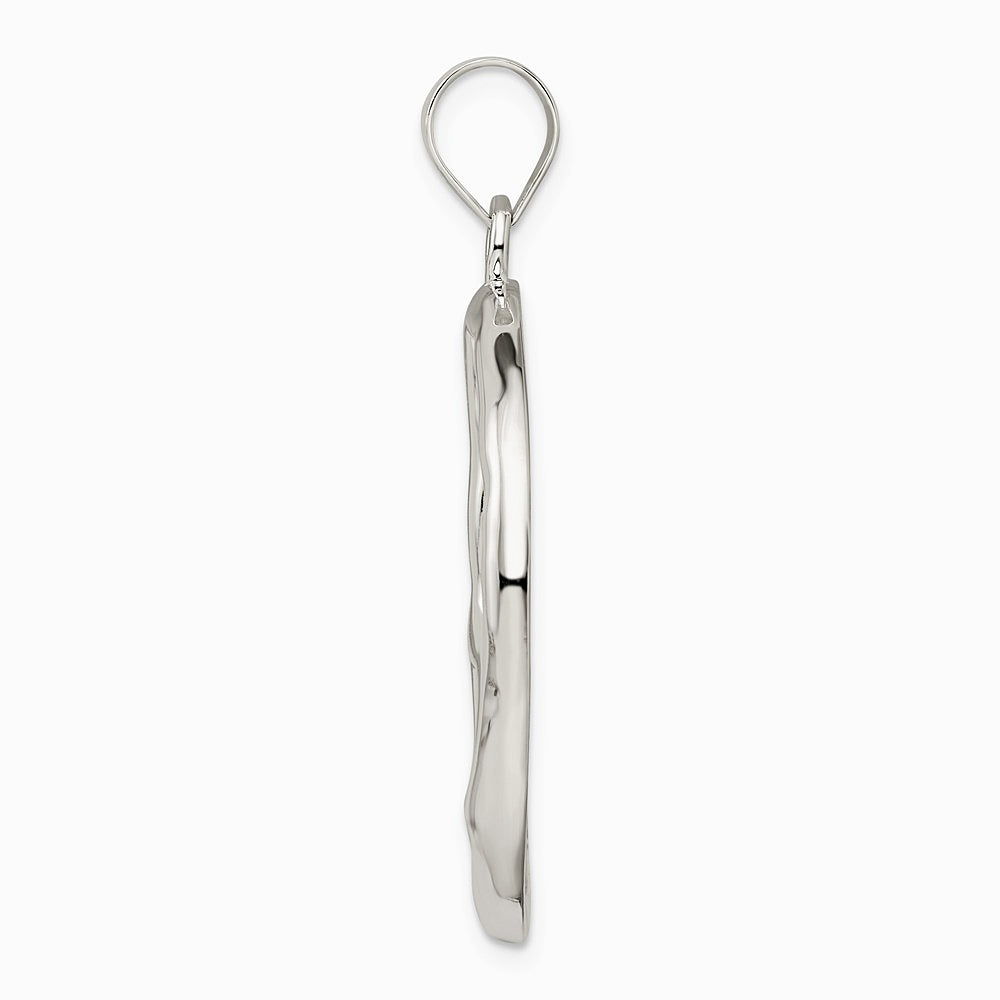 Sterling Silver Polished Peace Pendant - Product Photo