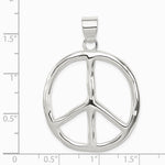 Sterling Silver Polished Peace Pendant - Product Photo