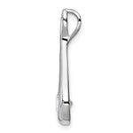 Sterling Silver Rhodium-plated CZ Tear Drop Pendant - Product Photo