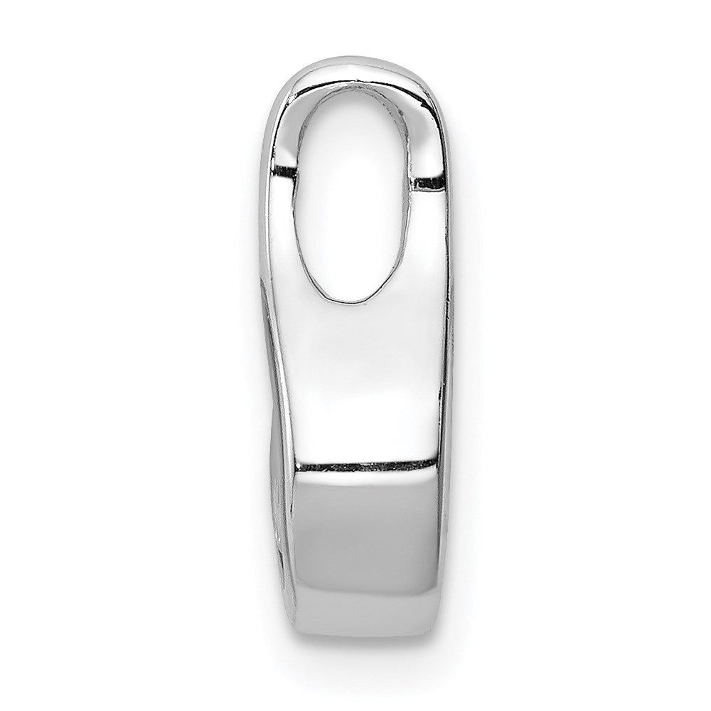Sterling Silver Rhodium Plated CZ Pendant - Product Photo