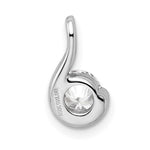 Sterling Silver Rhodium Plated CZ Pendant - Product Photo