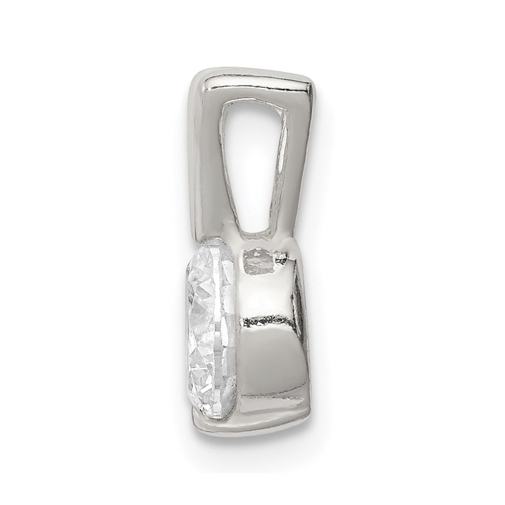 Sterling Silver CZ Pendant Chain Slide - Product Photo