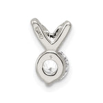 Sterling Silver CZ Pendant Chain Slide - Product Photo