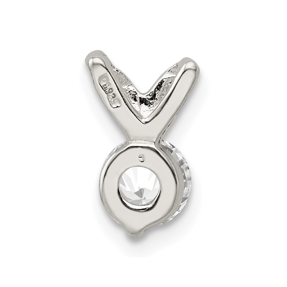 Sterling Silver CZ Pendant Chain Slide - Product Photo