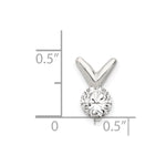 Sterling Silver CZ Pendant Chain Slide - Product Photo