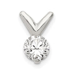 Sterling Silver CZ Pendant Chain Slide - Product Photo