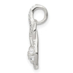 Sterling Silver CZ & Teardrop Pendant - Product Photo