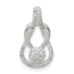 Sterling Silver CZ & Teardrop Pendant - Product Photo