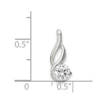 Sterling Silver CZ Pendant Chain Slide - Product Photo