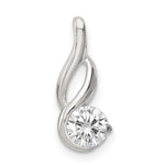 Sterling Silver CZ Pendant Chain Slide - Product Photo